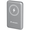cargador verbatim charge and go power bank carga inalámbrica 10000mah magnetica color gris