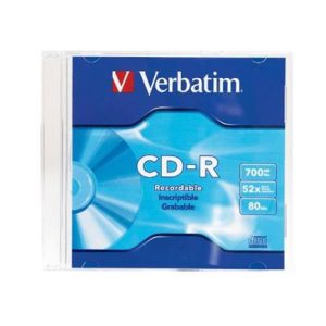 disco verbatim cd r 52x 80min 700mb slim case