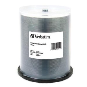 disco verbatim cd r blanco hub imprimible c/100