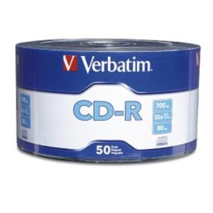 disco verbatim cd r 80min/700mb 52x c/50