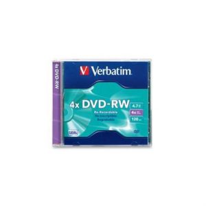 dvd rw verbatim 4.7gb dl+4x single jewel case