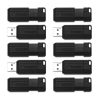 memoria usb verbatim flash 2.0 pinstripe 32 gb (paq 10 piezas)