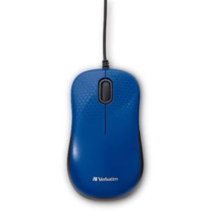 mouse verbatim silencioso alámbrico Óptico azul