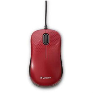 mouse verbatim silencioso alámbrico Óptico rojo