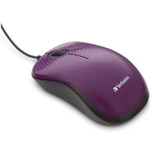 mouse verbatim silencioso alámbrico Óptico violeta