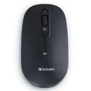 mouse verbatim inalambrico recargable multidispositivo usb c a usb a negro