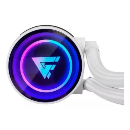 enfriamiento líquido game factor lqg600 240mm rgb tdp 250 2 ventiladores 120mm 70 cfm color blanco enfriamiento líquido game factor lqg600 240mm rgb tdp 250 2 ventiladores 120mm 70 cfm color blanco
