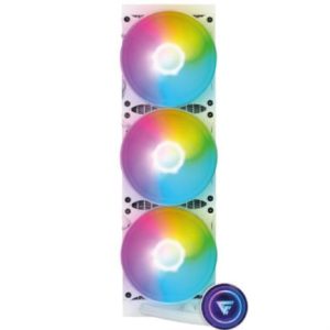 enfriamiento líquido game factor lqg700 360mm rgb 3 fan 120mm color blanco