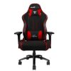 silla game factor cgc600 tela reclinable con descansa brazos 4d estrella metálica color rojo negro
