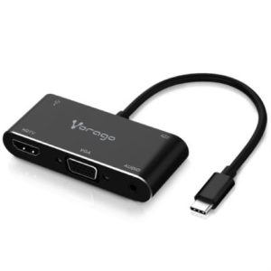 adaptador vorago adp 350 5 en 1 usb tipo c a hdmi/vga/usb