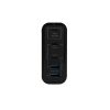 cargador de pared vorago au 600 tipo c 100w pd 5 puertos quick charge 3.0 negro