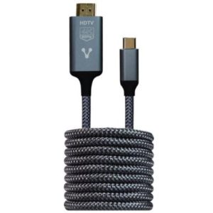 cable convertidor vorago cab 310 tipo c a hdmi 4k 1.8m cobre/aluminio color negro
