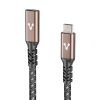 cable extension vorago cab 127 tipo c hembra tipo c macho 1 metro 100w negro
