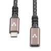 cable extension vorago cab 127 tipo c hembra tipo c macho 1 metro 100w negro