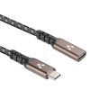 cable extension vorago cab 127 tipo c hembra tipo c macho 1 metro 100w negro