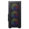 gabinete game factor csg800 atx vidrio templado interacción lateral con rgb usb 2.0/3.0 color negro