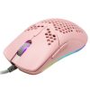 mouse game factor mog601 ultralight rgb sensor pmw3389 16000 dpi 7 botones clic láser color rosa