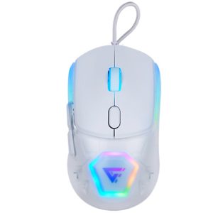 mouse game factor mog530 carcasas intercambiables pixart 3327 12.000 dpi rgb usb blanco