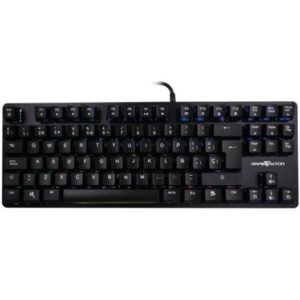teclado mecánico game factor kbg500 bl rgb tenkeyless usb switch azul color negro