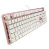 teclado mecánico game factor kbg400 retroiluminado switch azul usb rosa