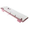 teclado mecánico game factor kbg400 retroiluminado switch azul usb rosa