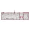 teclado mecánico game factor kbg400 retroiluminado switch azul usb rosa