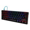 teclado mecánico game factor kbg560 rgb teclas extras blue intercambiables blue switch usb color negro
