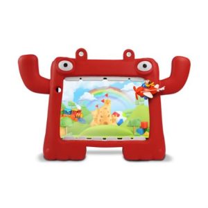 tableta vorago 8" pad 8 kids quadcore 64gb ram 4gb 2mp/5mp android 13 funda roja