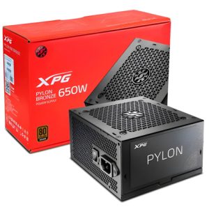 fuente de poder 650w xpg pylon 80 plus bronze atx 24 pin