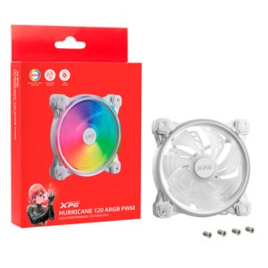 ventilador xpg hurricane 120mm argb pwm 120mm 2000rpm argb negro blanco
