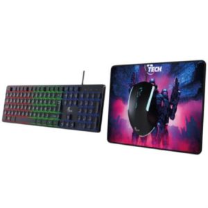 combo teclado mouse y mousepad gaming rgb xtech hasha xtk 535s tamaño full size conexion usb español color negro