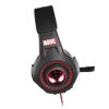 audífonos gamer xtech diadema edición spider man cableados con micrófono giratorio y perilla de control negro/rojo