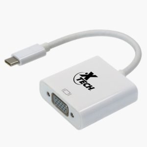 adaptador xtech con conector tipo c macho a vga hembra transmision hasta 1920x1200p a 60hz longitud 20cm xtc 550