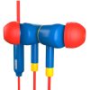 audifonos xtech cableados 3.5mm capitan marvel xte m100cm factor de forma intraaural color rojo y azul