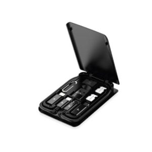 estuche portátil multifuncional xtech xtc570 para almacenamiento con cable tipo c negro