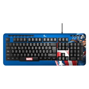 teclado xtech full size capitan america marvel xtech xtk m401ca teclas multimedia español conexion usb