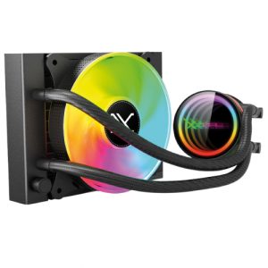 enfriamiento liquido xzeal 120mm redondo xz 409 cpu 1fanx120mm argb 3 pines+pwm 4 pines+seguro intel/amd negro