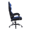 silla gamer xzeal xz20 tela foam reclinable 140° base de metal piston clase 3 115kgs brazos fijos negro azul