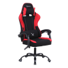 silla gamer xzeal xz20 tela foam reclinable 140° base metal piston clase 3 115kgs brazos fijos negro rojo