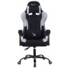silla gamer xzeal xz20 tela foam reclinable 140° base de metal piston clase 3 115kgs brazos fijos negro gris