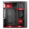 gabinete stylos midi tower atx/micro atx/mini itx usb 3.0 con fuente de 500w sin ventiladores instalados negro