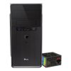 gabinete stylos mini tower micro atx/mini itx usb 3.0 con fuente de 500w sin ventiladores instalados negro/rojo