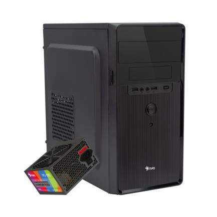 gabinete stylos mini tower micro atx/mini itx usb 3.0 con fuente de 500w sin ventiladores instalados negro/rojo gabinete stylos mini tower micro atx/mini itx usb 3.0 con fuente de 500w sin ventiladores instalados negro/rojo