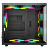 gabinete xzeal cubo mini tower micro atx/mini itx usb 2.0/3.0 sin fuente 3 ventiladores instalados negro