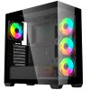 gabinete xzeal xz 140 midi tower atx/micro atx/mini itx usb 2.0/3.0 sin fuente 4 ventiladores instalados negro