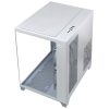 gabinete xzeal panzer ii cubo m atx/itx 2xusb1.0 + 1x usb3.0 + 3.5 mm + 3 fans argb blanco