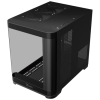gabinete curvo xzeal m atx/itx 2x usb 2.0 + 1x usb 3.0 + 3.5 mm + 3 ventiladores rgb negro