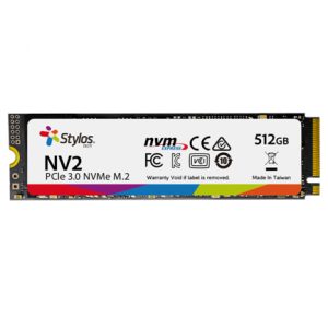 ssd stylos nvme 512gb m.2 2500 mb/s escritura 3000 mb/s lectura pci express 3.0