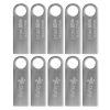 kit 10 memorias usb stylos st100 16gb conexion tipo a 2.0 metalica plata