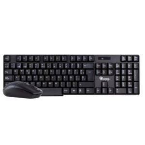 kit teclado y mouse stylos inalámbrico 105 teclas 1200 dpi usb nano alcance 10m color negro